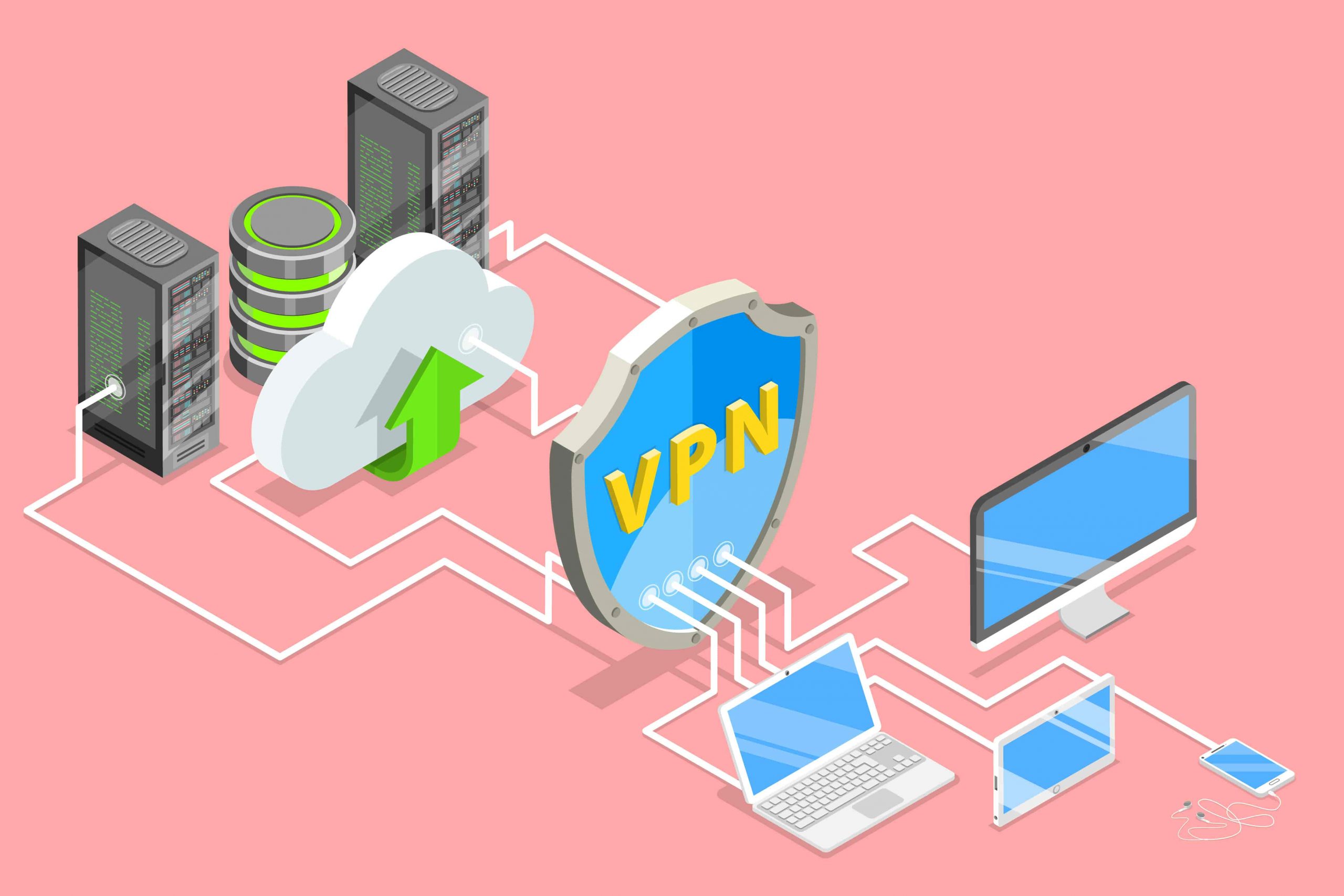VPN aziendale vettoriale